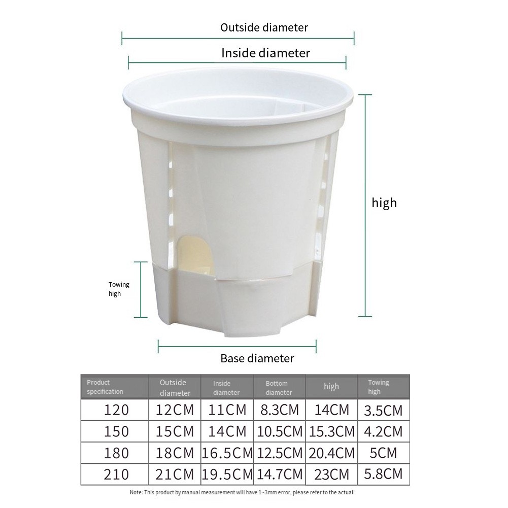 Easily Usable Self Watering Garden Pots Set of 10 with Effective Features - Afbeelding 10 van 15