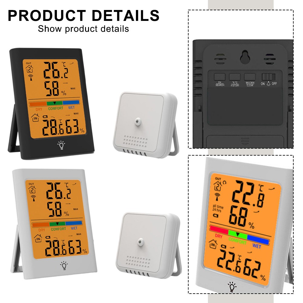 Hygrometer und Thermometer Funk Wetterstation mit wasserdichtem Gehäuse - Bild 15 von 27