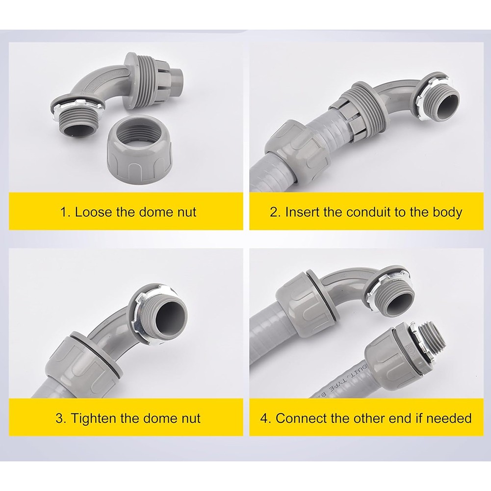 Jeu de 10 connecteurs flexibles PVC conçus efficacement pour installations - Photo 14/21