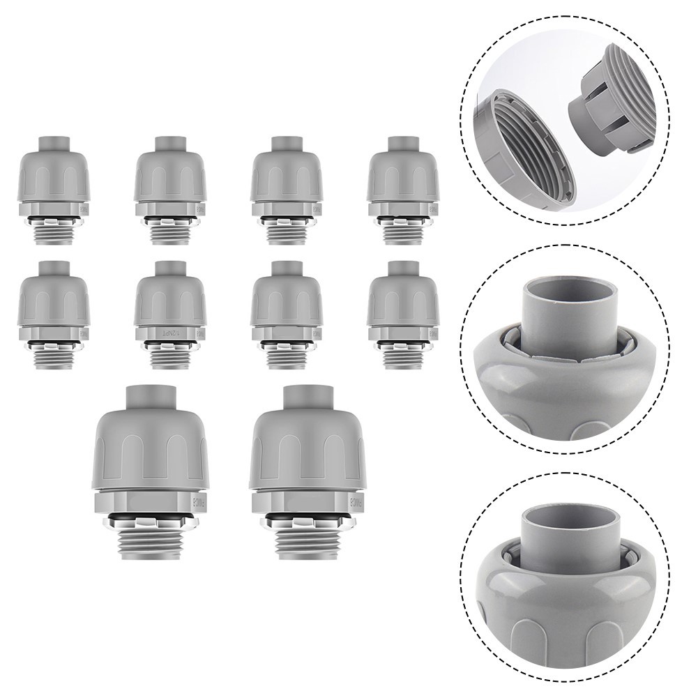 10PC Flexible Electrical Conduit Connectors with Easy Installation Design