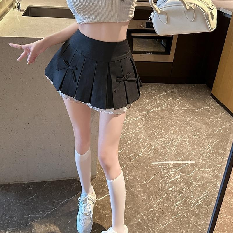 Comfortable Women's High Waist Lace Ruffle Short Skirt Perfect for Travel - Zdjęcie 6 z 67