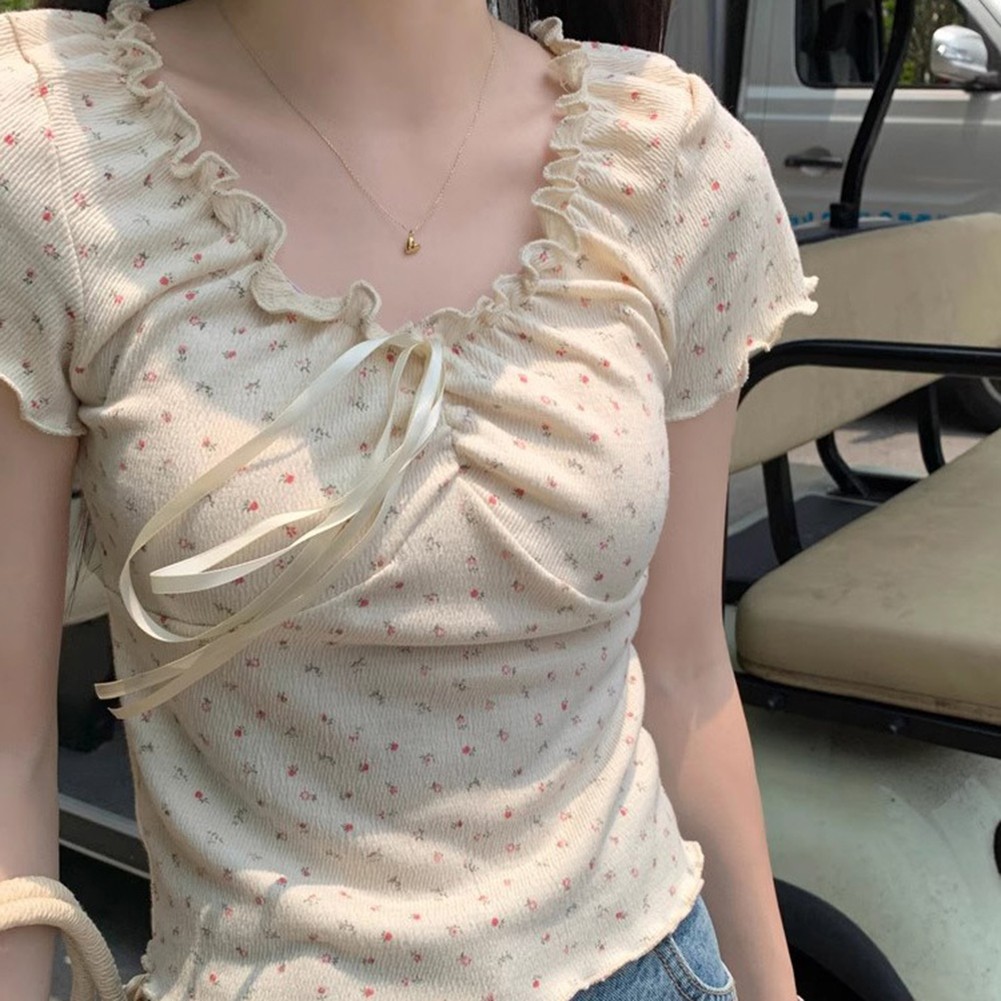 Lace Up Style Womens Casual Top Perfectly Suited to Warm Weather Outings - Picture 14 of 14