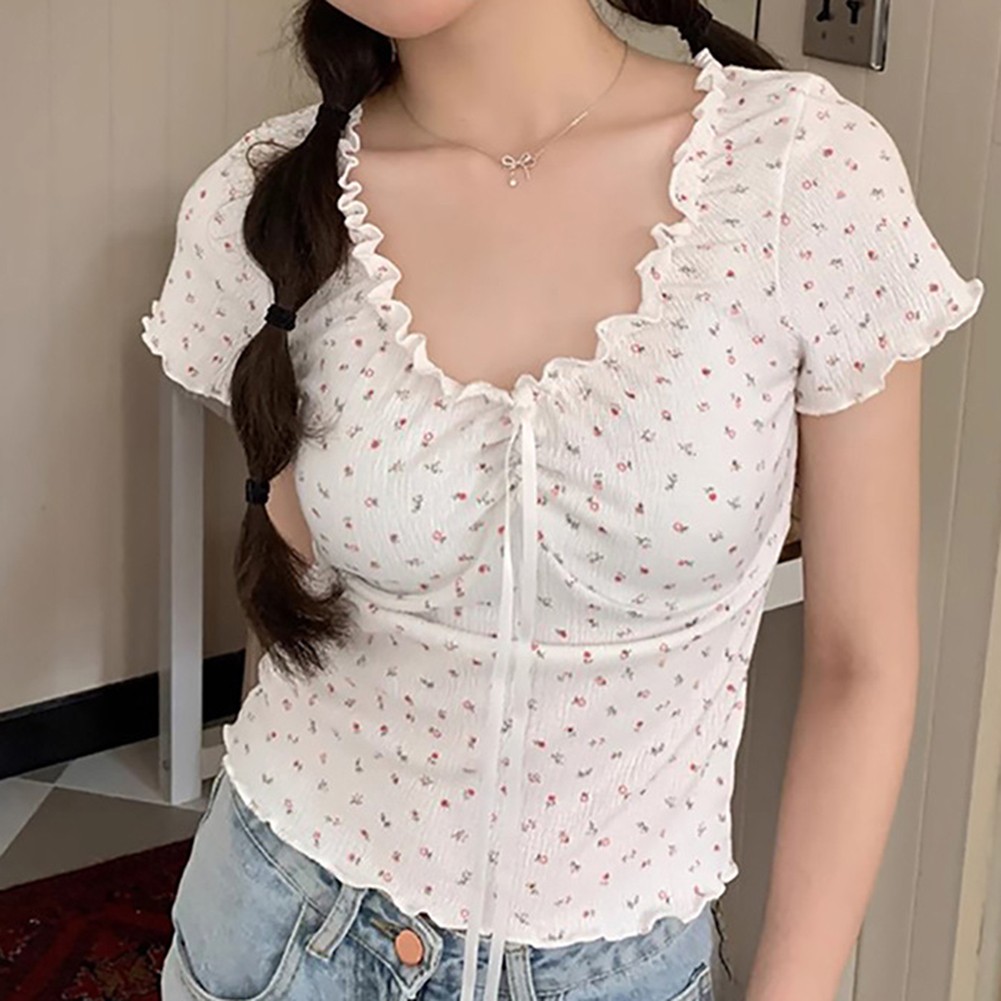 Lace Up Style Womens Casual Top Perfectly Suited to Warm Weather Outings - Picture 12 of 14