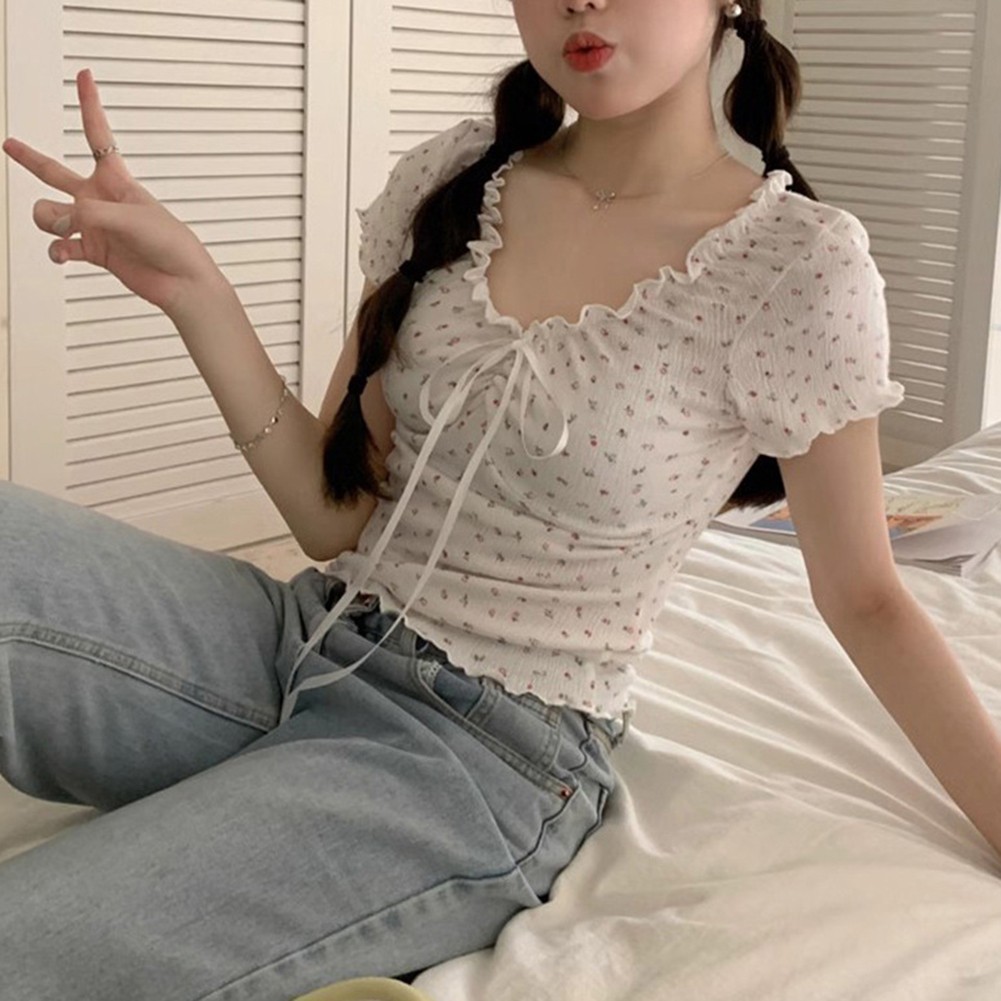 Lace Up Style Womens Casual Top Perfectly Suited to Warm Weather Outings - Picture 9 of 14