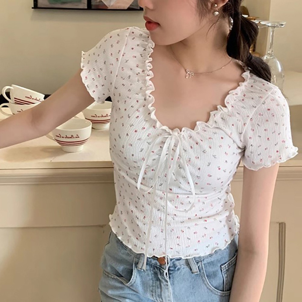 Lace Up Style Womens Casual Top Perfectly Suited to Warm Weather Outings - Picture 11 of 14
