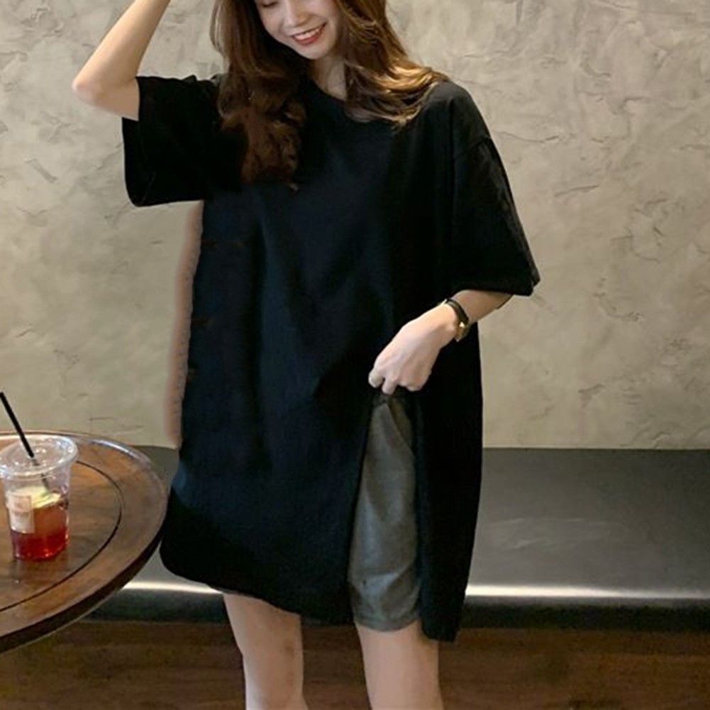 Trendy Summer T Shirt for Expecting Mothers with Slit Design and Loose Fit - Picture 39 of 47