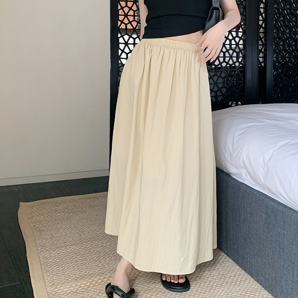 Fashion Skirt Dresses Solid Color Pattern All Seasons Wear Apricot vendu Skirt