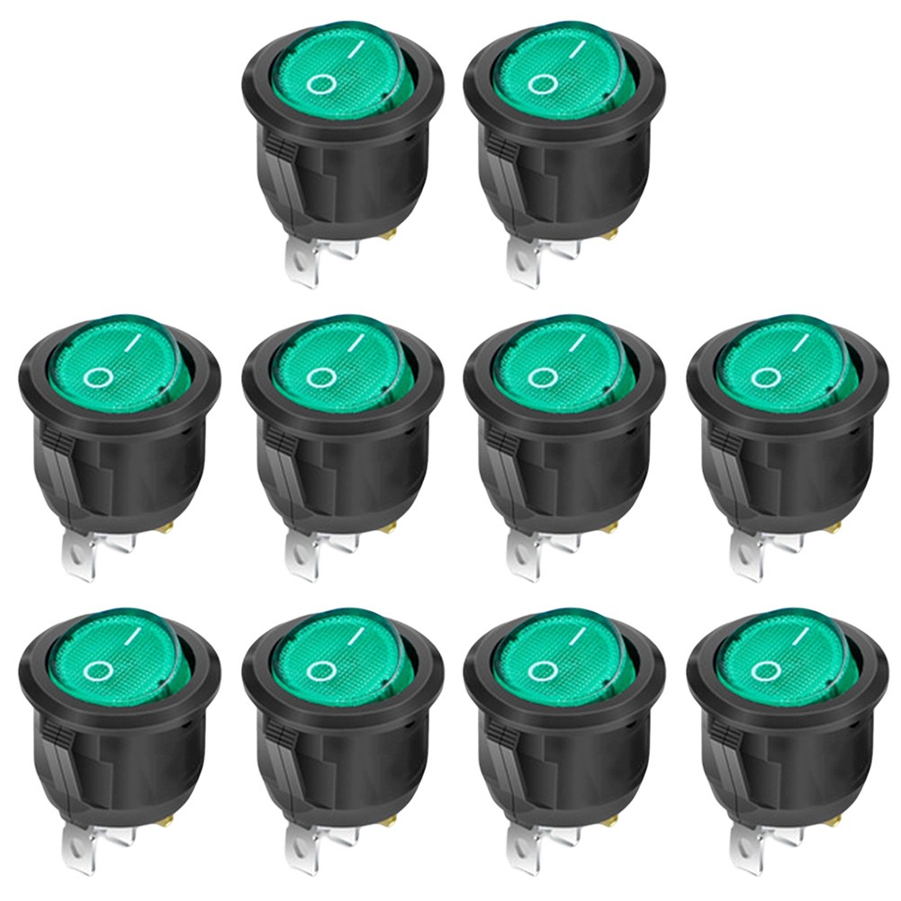 Lot de 10 interrupteurs à bascule ronds économiques OnOff avec lumière LED po - Photo 17 sur 19