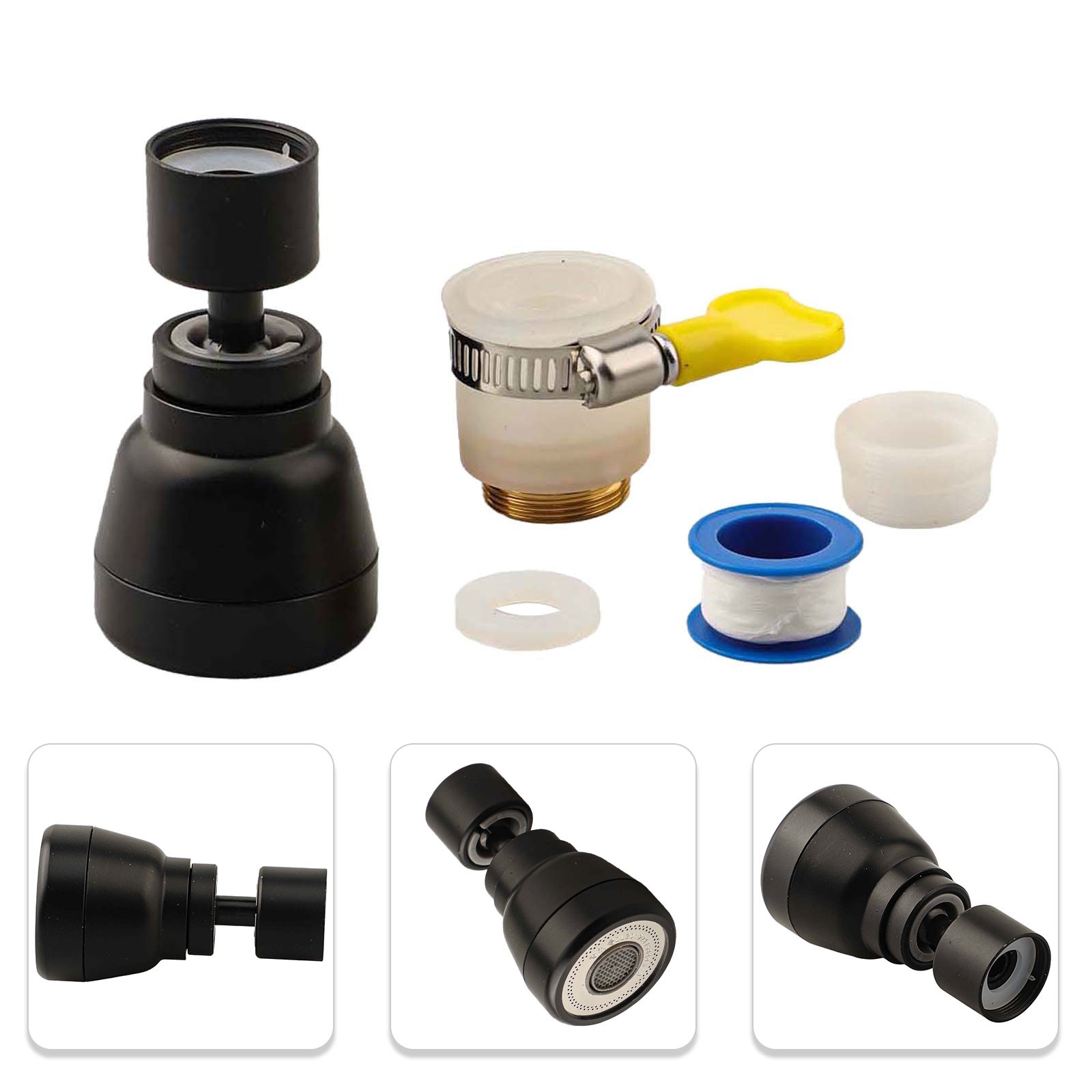 360?? Rotating Faucet Extender 3 Modes Water Saver Nozzle for Efficient Kitchen