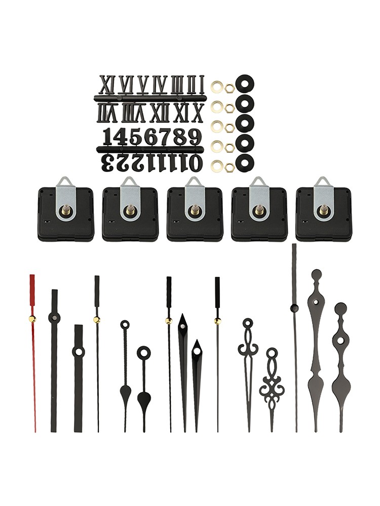 Wall Clock DIY Mechanism with Silent Operation Includes Pointers and Cards