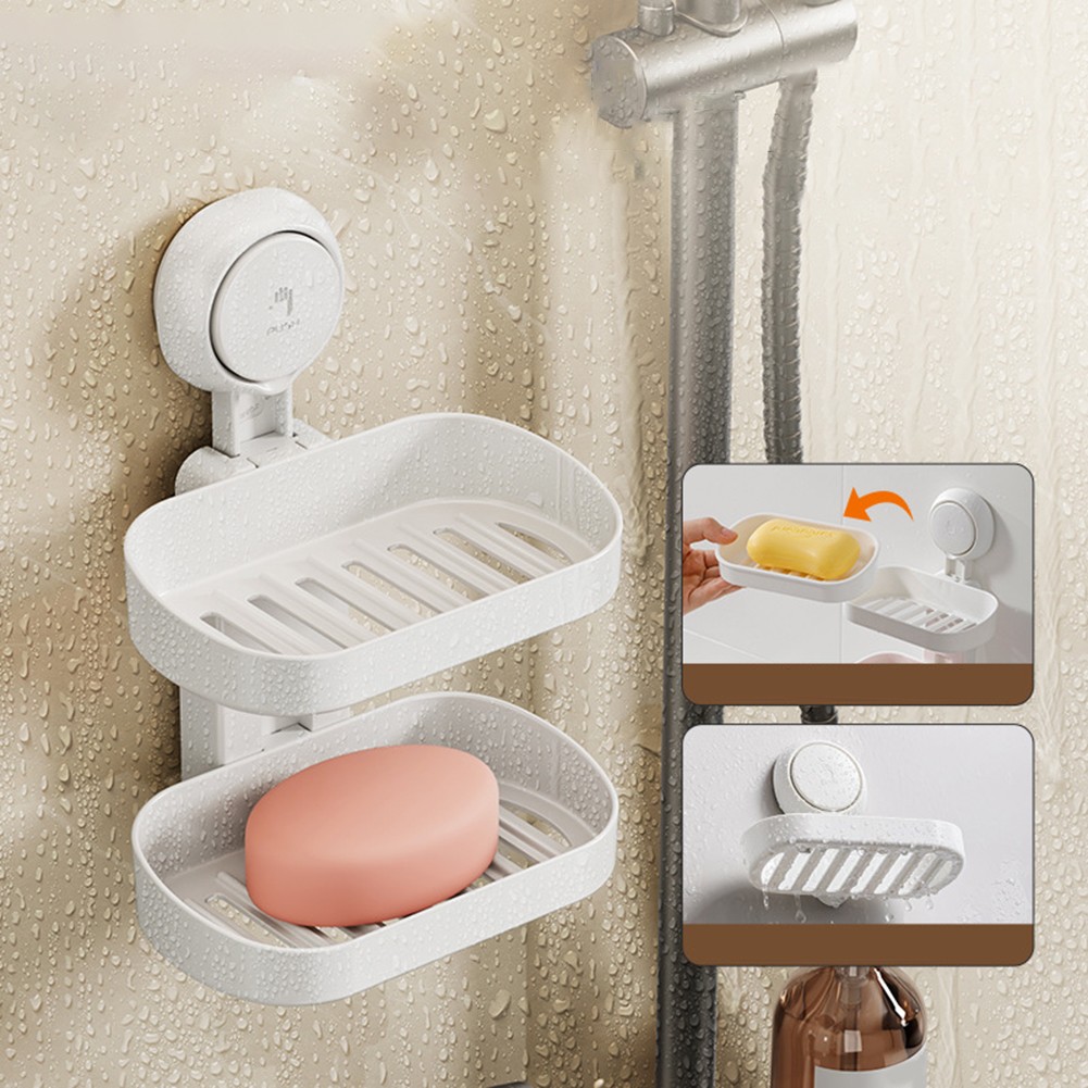Ventosa Baño Jabonero Fácil Instalación Ahorro Espacio Solución Almacenamiento - Imagen 35 de 48