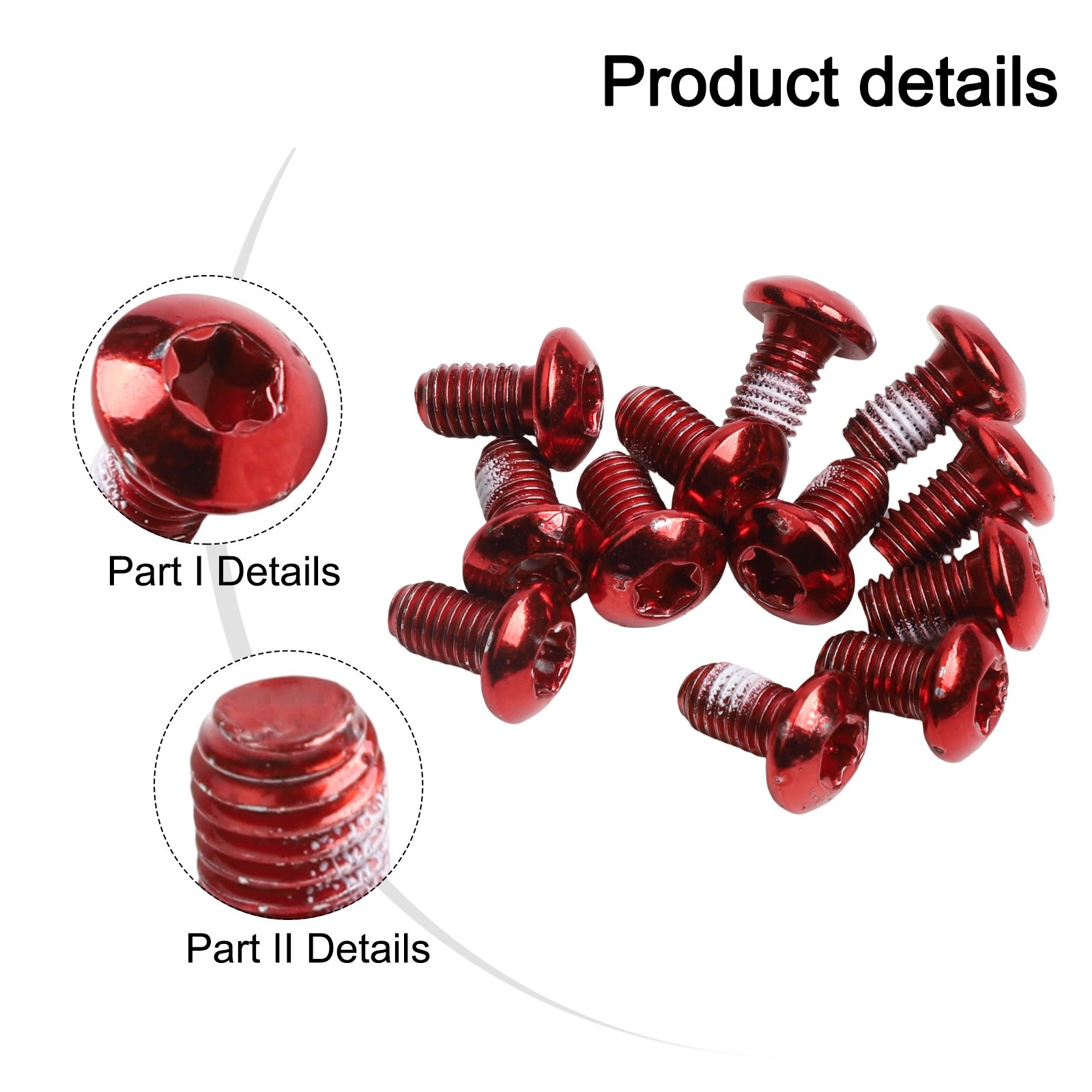 Premium Aluminiumlegierung Schrauben für Scheibenbremsscheiben 12 Stück M5*10 - Produktbild 9