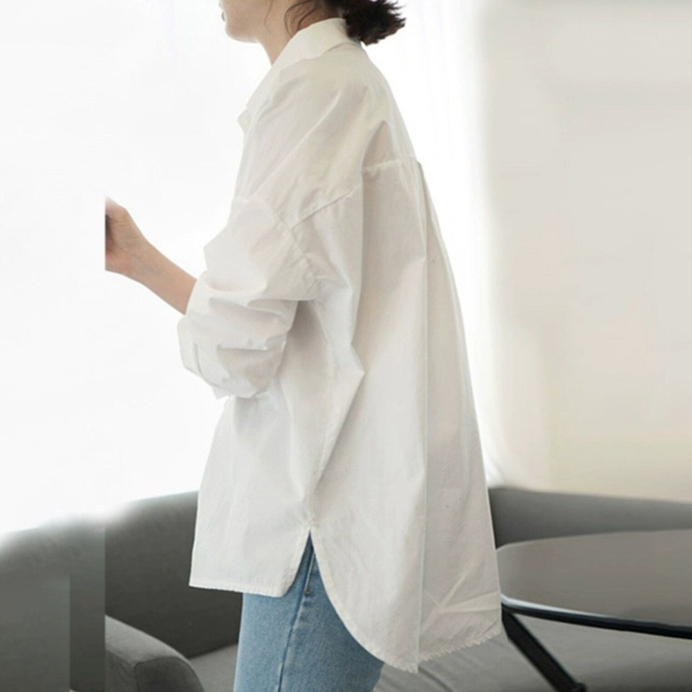 Elevate Your Wardrobe Women's Casual Commuter White Shirt with Sleeves - Picture 15 of 24