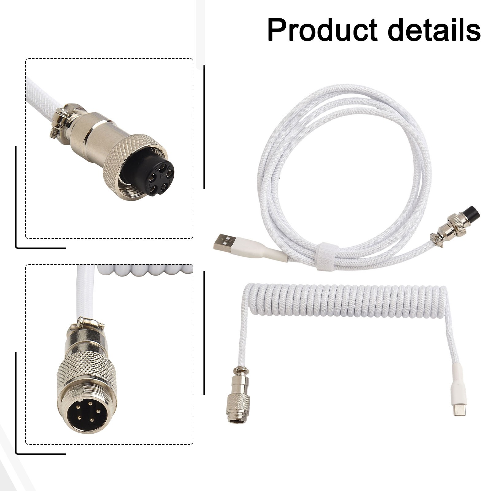 Verschiedene Farboptionen verfügbar in Typ C USB abnehmbare Spiralkabelung - Bild 22 von 41