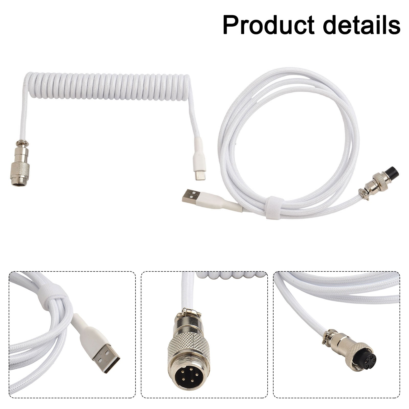 Verschiedene Farboptionen verfügbar in Typ C USB abnehmbare Spiralkabelung - Bild 21 von 41