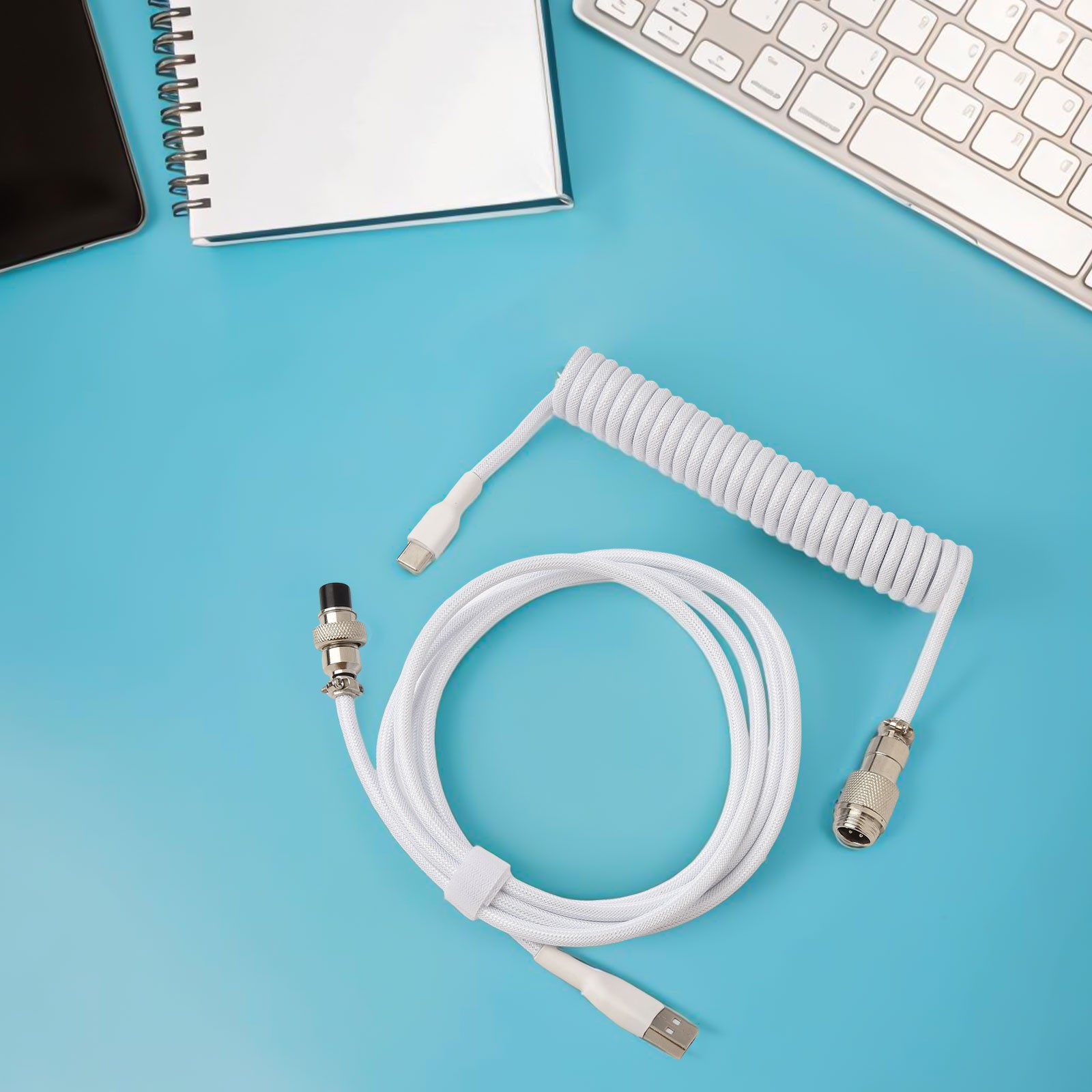 Verschiedene Farboptionen verfügbar in Typ C USB abnehmbare Spiralkabelung - Bild 14 von 41