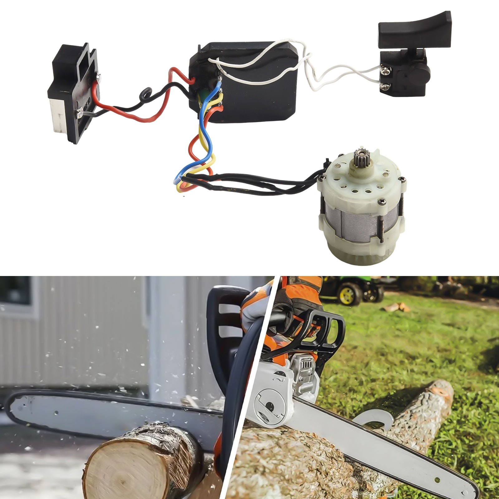 Electric Saw Motor Single Hand Saw Motor Metal Shell Replacement Motor - Photo 20/26