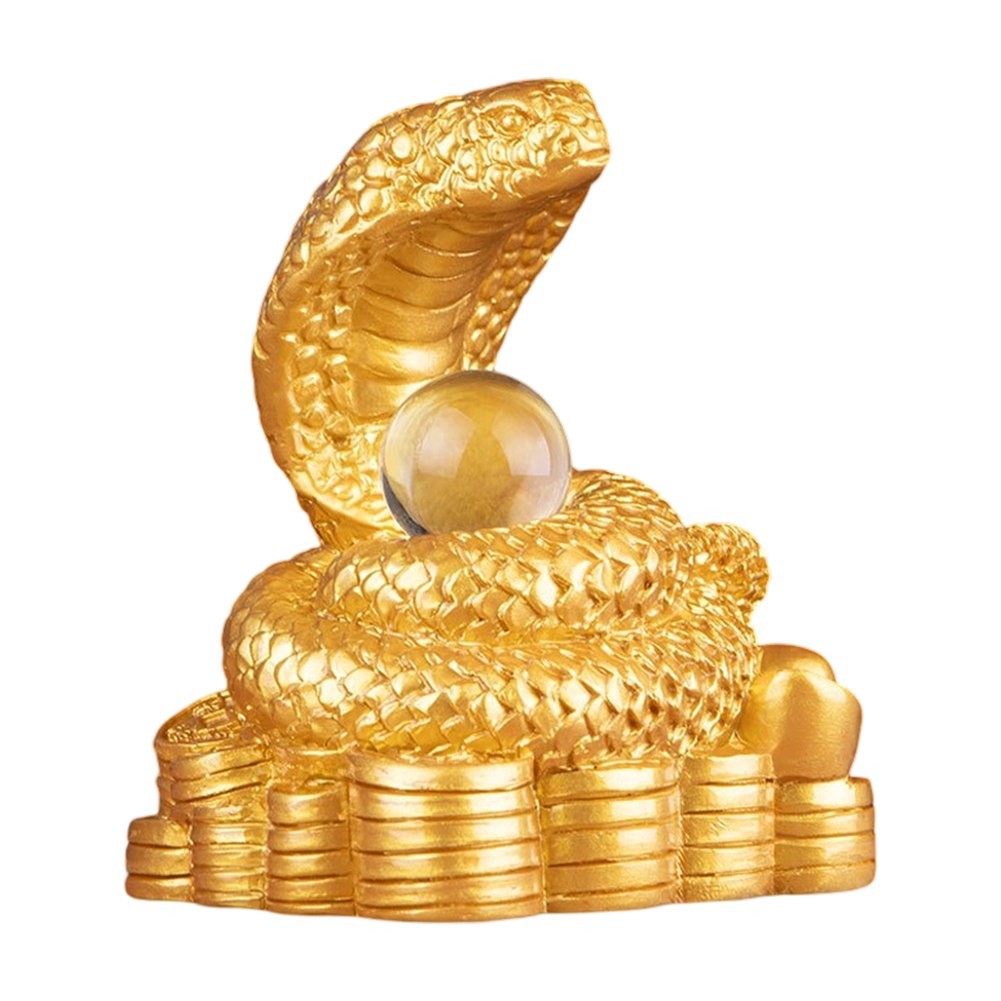 Decorative Resin Snake Figurine for Office Garden and Entryway Display