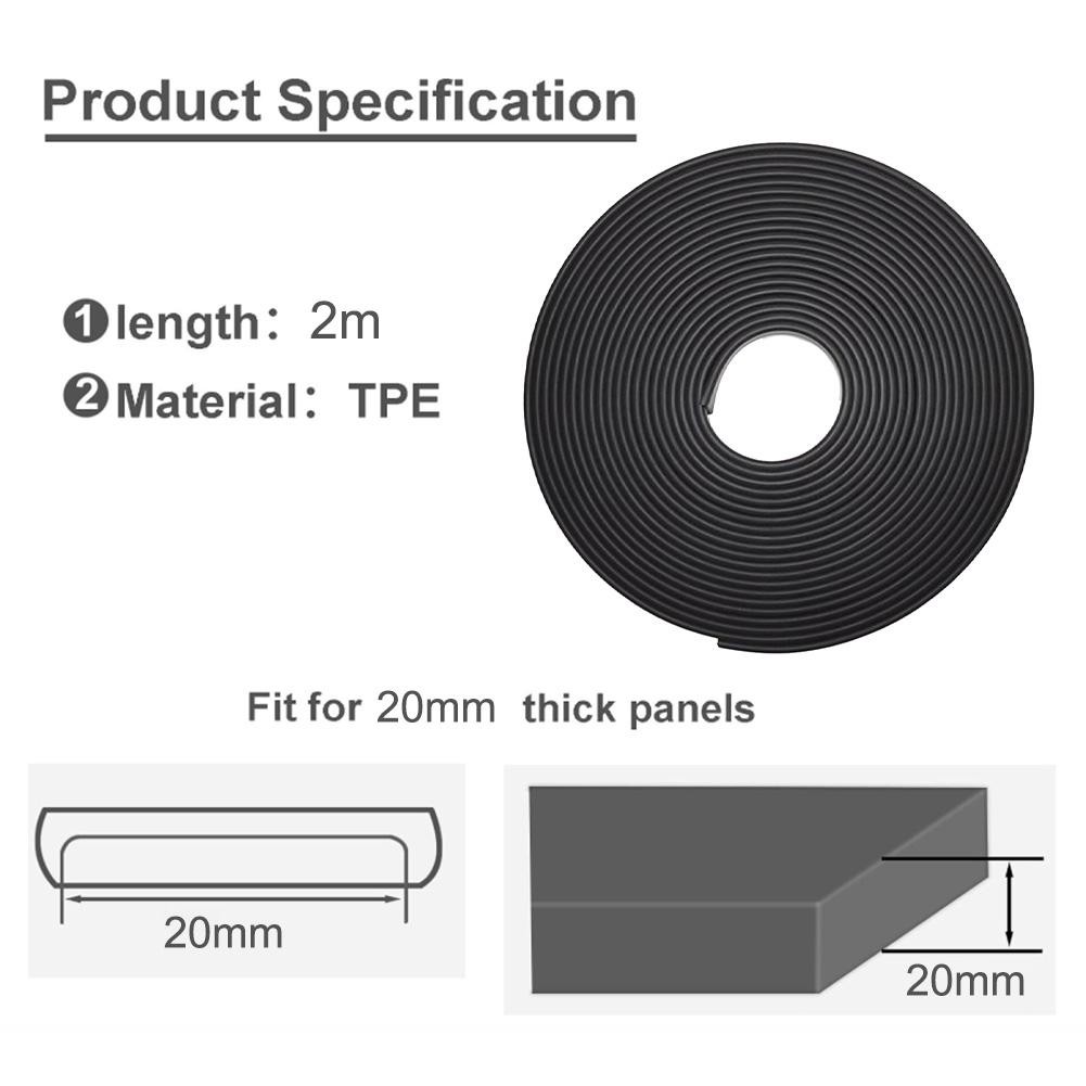 Diverse Application 2M U Shaped TPE Edging Suitable for MDF Shelves and More