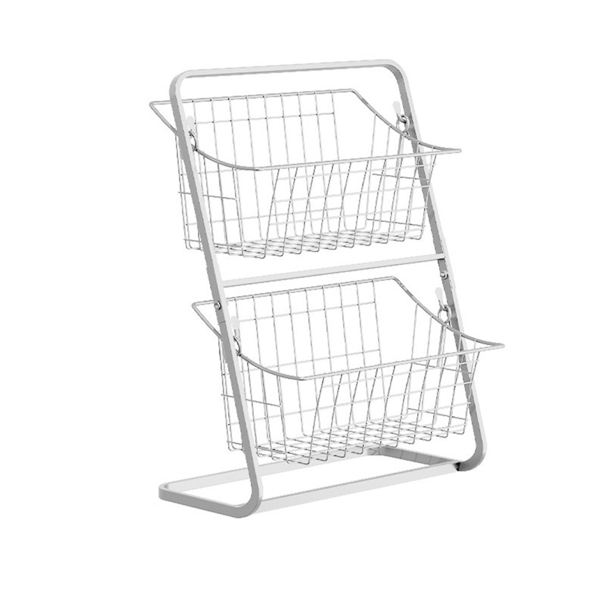 Compact 2 Tier Vegetable Basket Perfect for Small Kitchens and Pantries