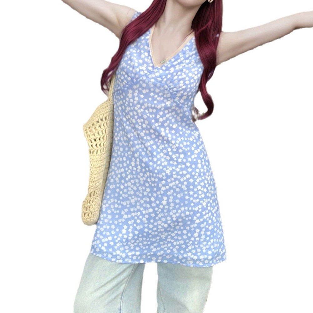 Lively Women's Summer Beachwear with Gorgeous Sleeve less Flower Design - Picture 17 of 32