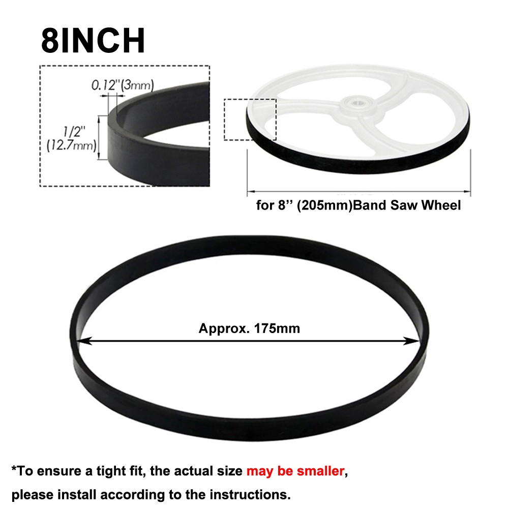 High Quality Rubber Band Saw Wheel Apron 10 Inch 12 Inch 14 Inch 8 Inch 9 Inch