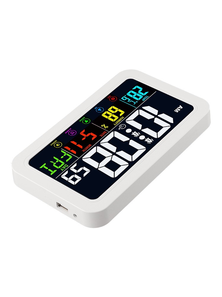 Elegante reloj digital de diseño moderno con calendario e indicador de temperatura - Imagen 33 de 37