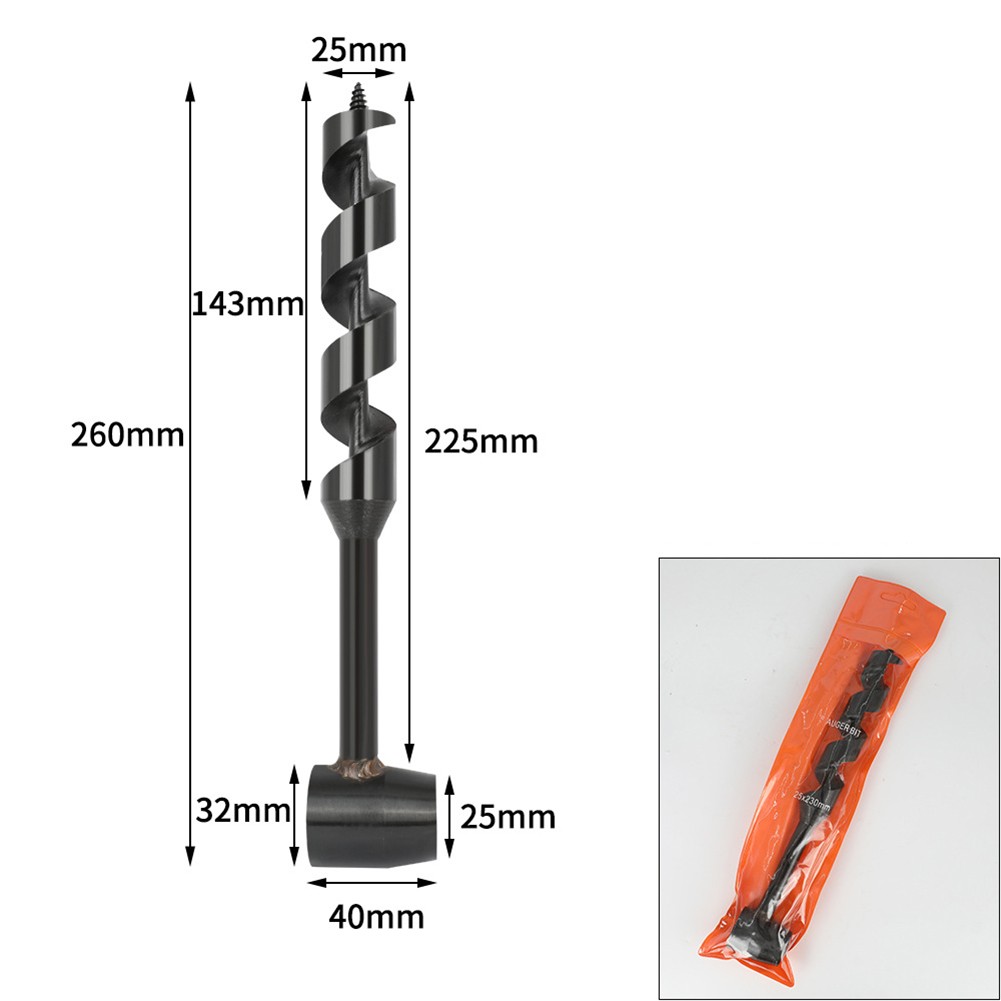 Manual Screw Wood Spiral Drill for Efficient Drilling in Logs and Tree Stumps