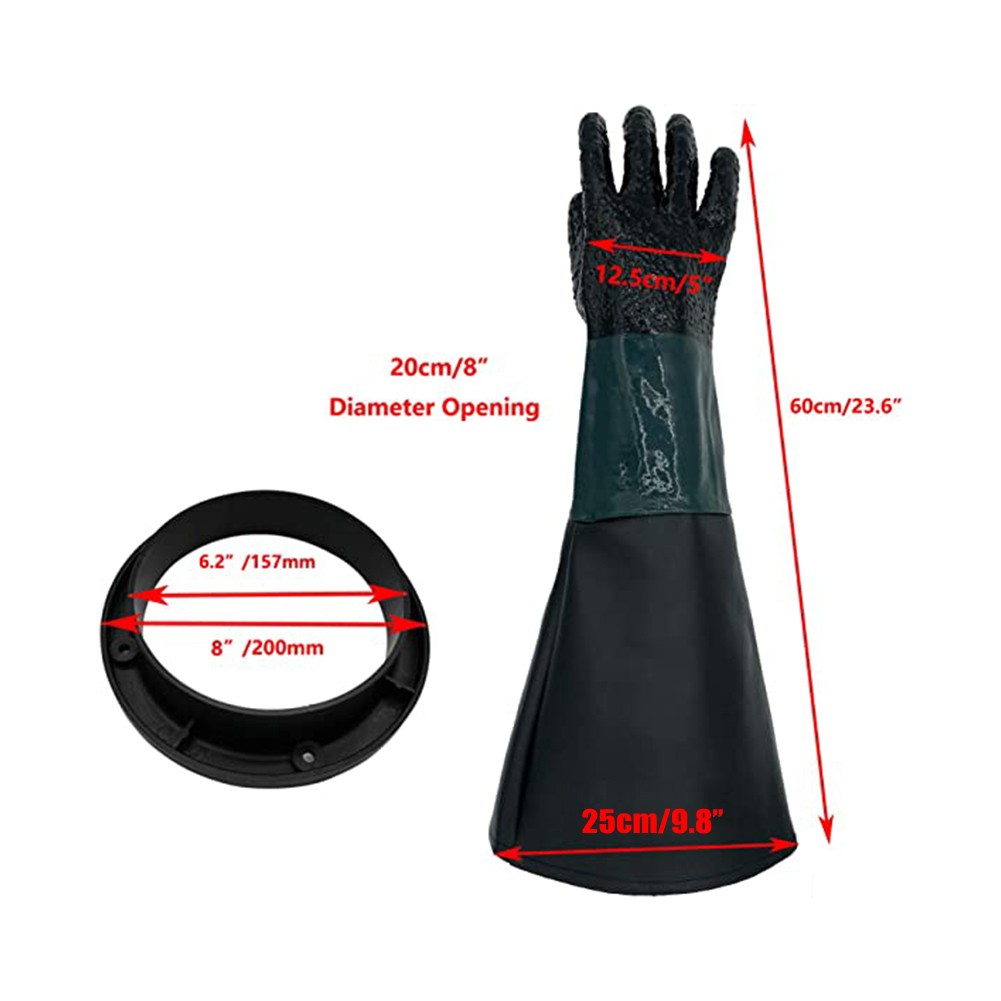 Produktbild von RIHIA Sandstrahl-Handschuhe, Sandstrahler-Teile, 60 Cm, Mit O-Ringen