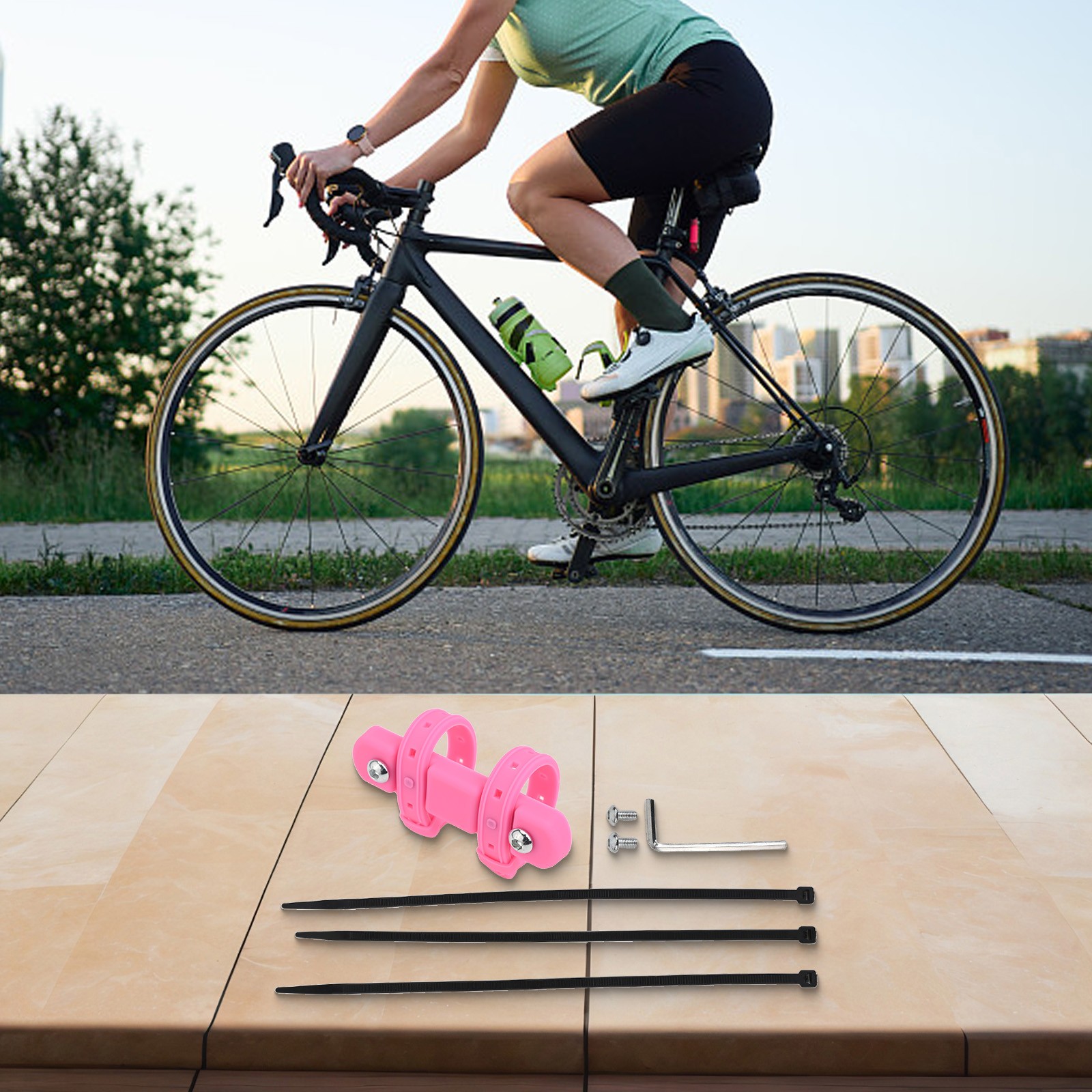 Bicycle Mounting Base for Bottles Featuring Flexible Installation Options