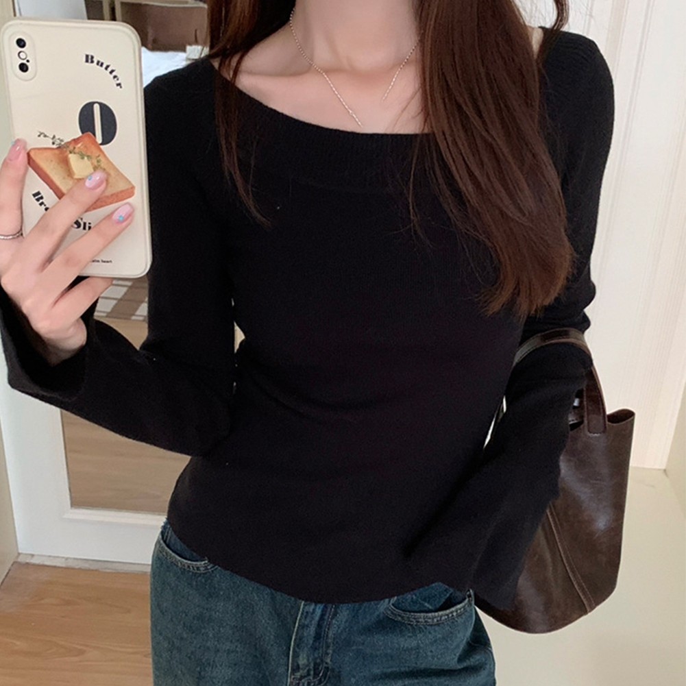 Elegant Crochet Basic Pullover Top for Women with Off The Shoulder Style - Picture 16 of 44