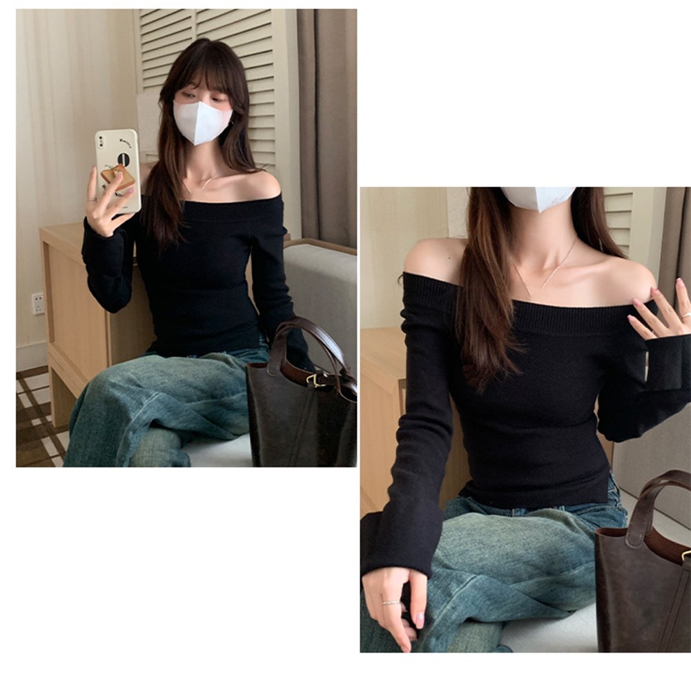 Elegant Crochet Basic Pullover Top for Women with Off The Shoulder Style - Picture 17 of 44