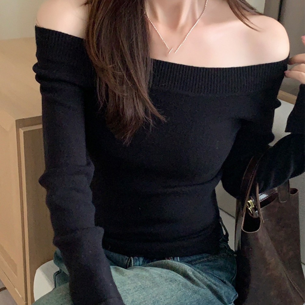 Elegant Crochet Basic Pullover Top for Women with Off The Shoulder Style - Picture 18 of 44