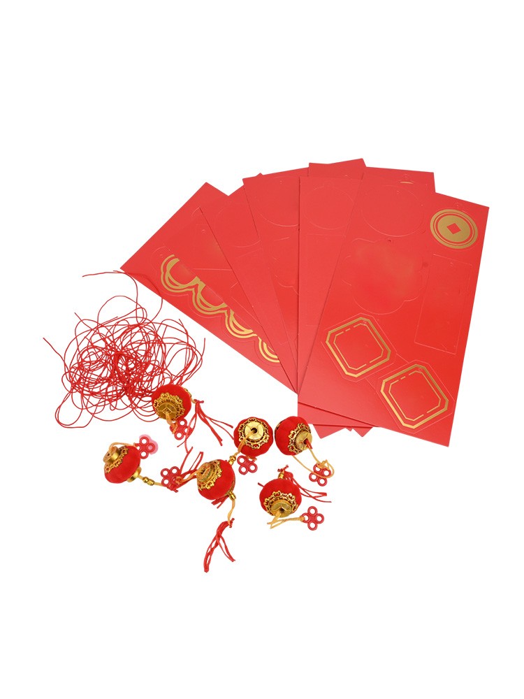 Holidays Made Bright with 42PCS Traditional Red Gold Pendant Decorations - Picture 27 of 30