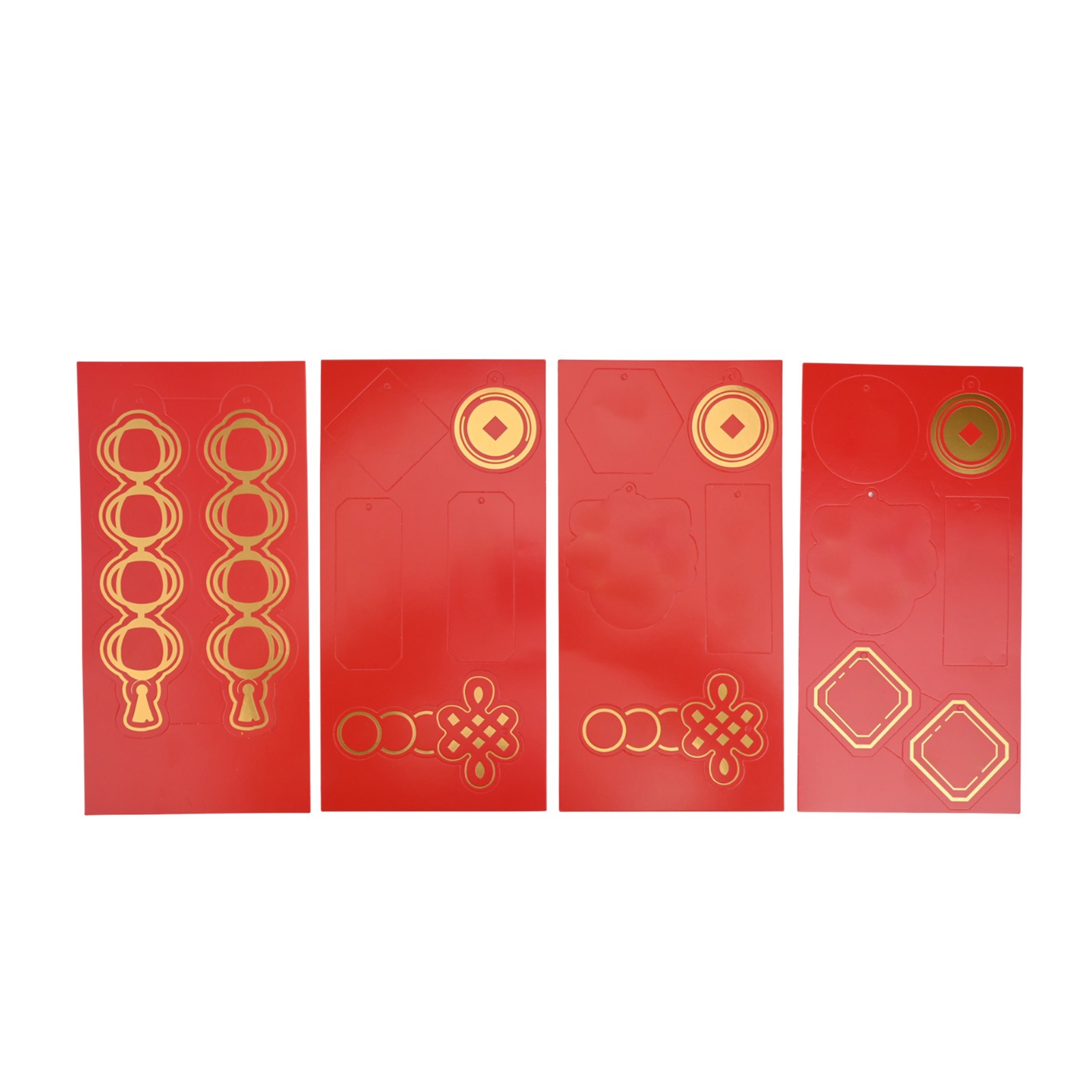 Holidays Made Bright with 42PCS Traditional Red Gold Pendant Decorations - Picture 28 of 30