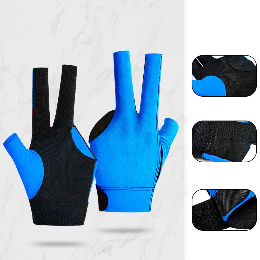 Pour Gants de billard gauche 3 doigts maille respirante pour ventes exceptionnelles joueurs de billard