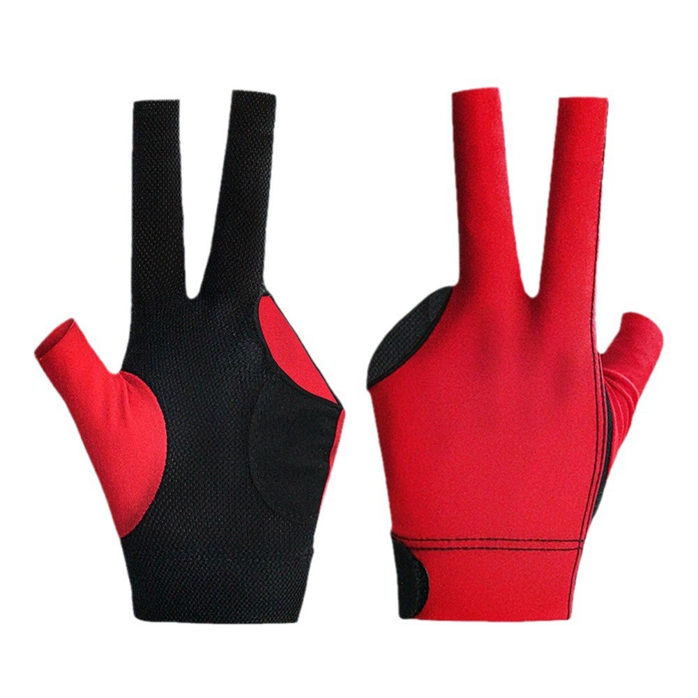 Pour officiel Gants de billard gauche 3 doigts maille respirante pour joueurs de billard
