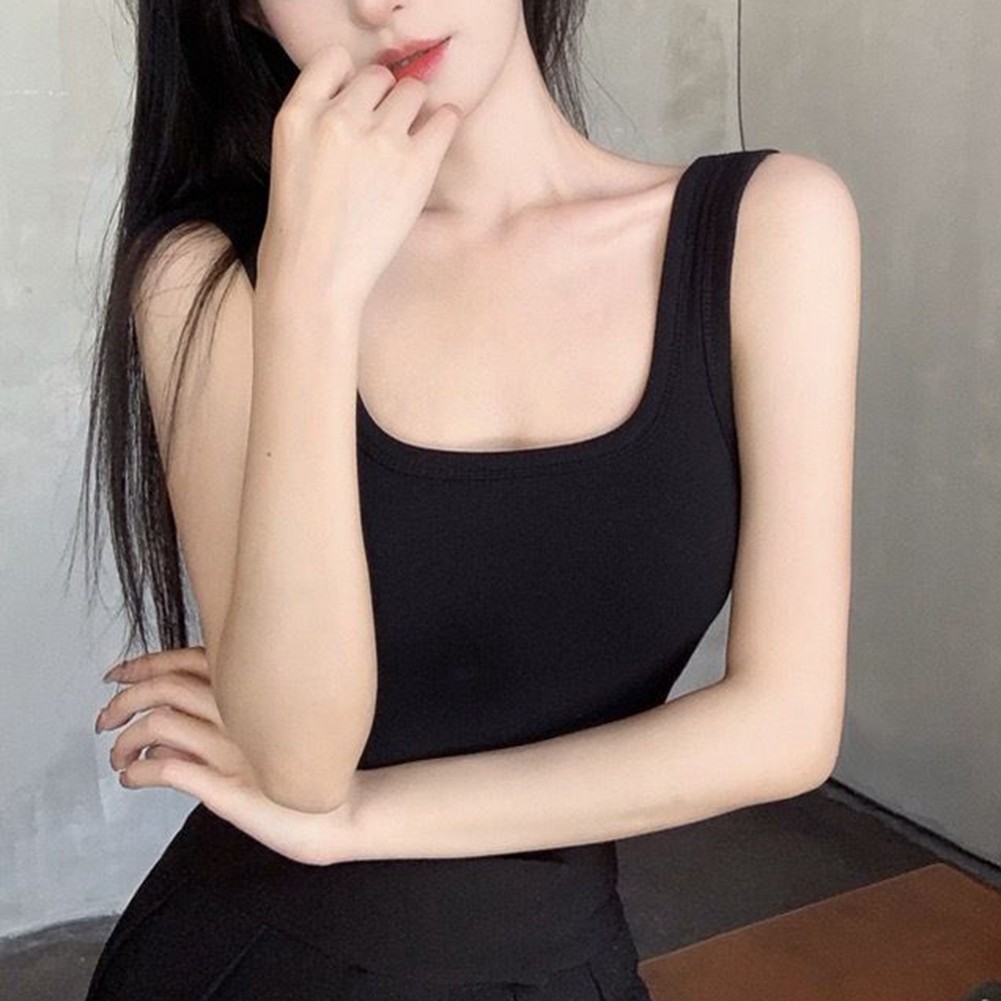 High Stretch Womens U Neck Ribbed Tank Top Ideal for Spring and Summer Fashion - Picture 26 of 41
