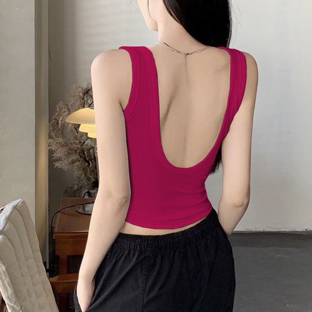 High Stretch Womens U Neck Ribbed Tank Top Ideal for Spring and Summer Fashion - Picture 40 of 41