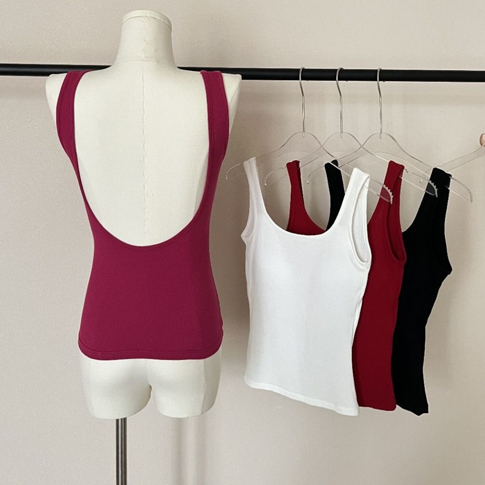 High Stretch Womens U Neck Ribbed Tank Top Ideal for Spring and Summer Fashion - Picture 38 of 41