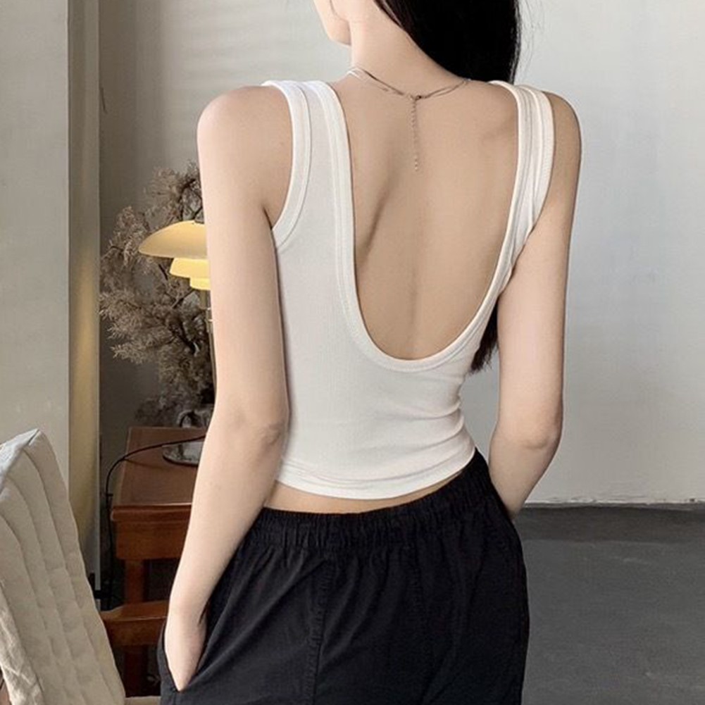 High Stretch Womens U Neck Ribbed Tank Top Ideal for Spring and Summer Fashion - Picture 15 of 41