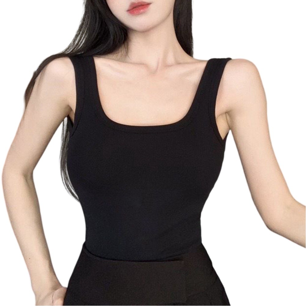 High Stretch Womens U Neck Ribbed Tank Top Ideal for Spring and Summer Fashion - Picture 25 of 41