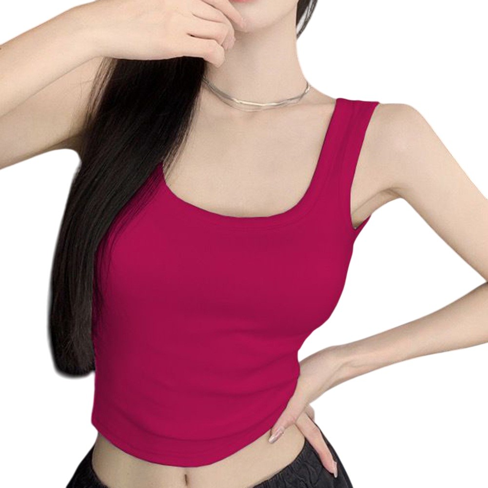 High Stretch Womens U Neck Ribbed Tank Top Ideal for Spring and Summer Fashion - Picture 39 of 41