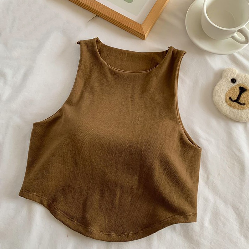 Cotton Basic Sling Top with Irregular Hem A Wardrobe Essential for Women - Picture 12 of 17