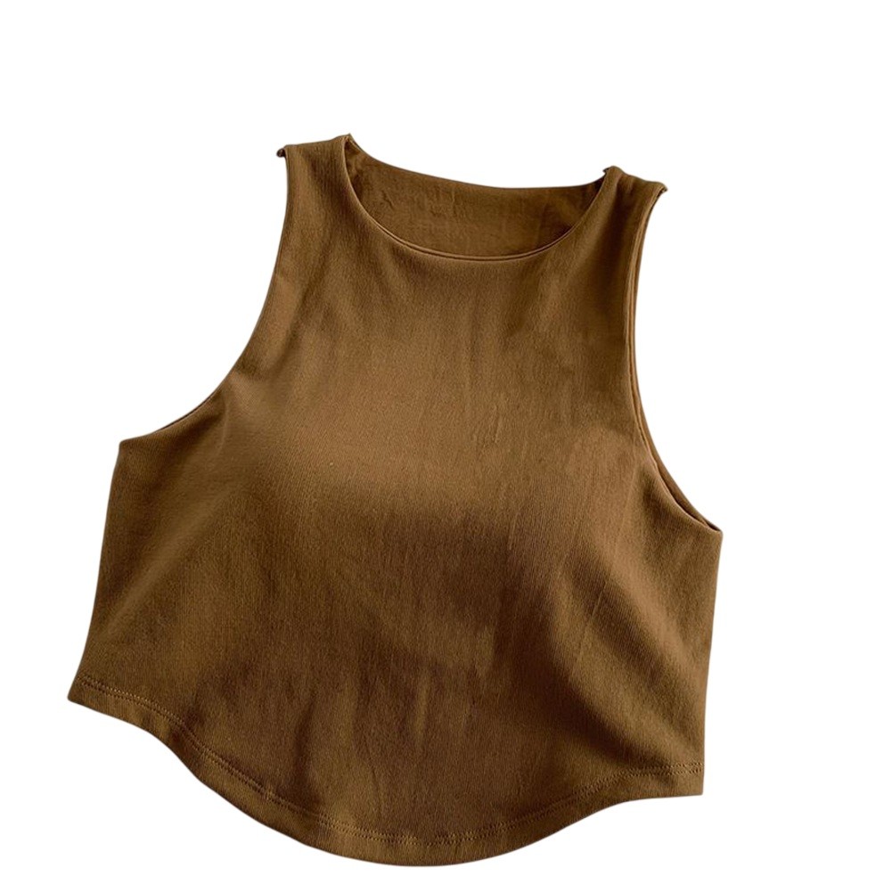 Cotton Basic Sling Top with Irregular Hem A Wardrobe Essential for Women - Picture 13 of 17
