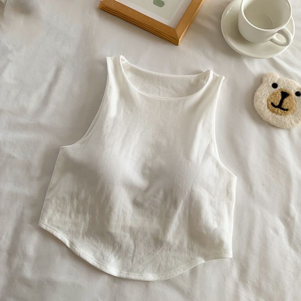Cotton Basic Sling Top with Irregular Hem A Wardrobe Essential for Women - Picture 10 of 17