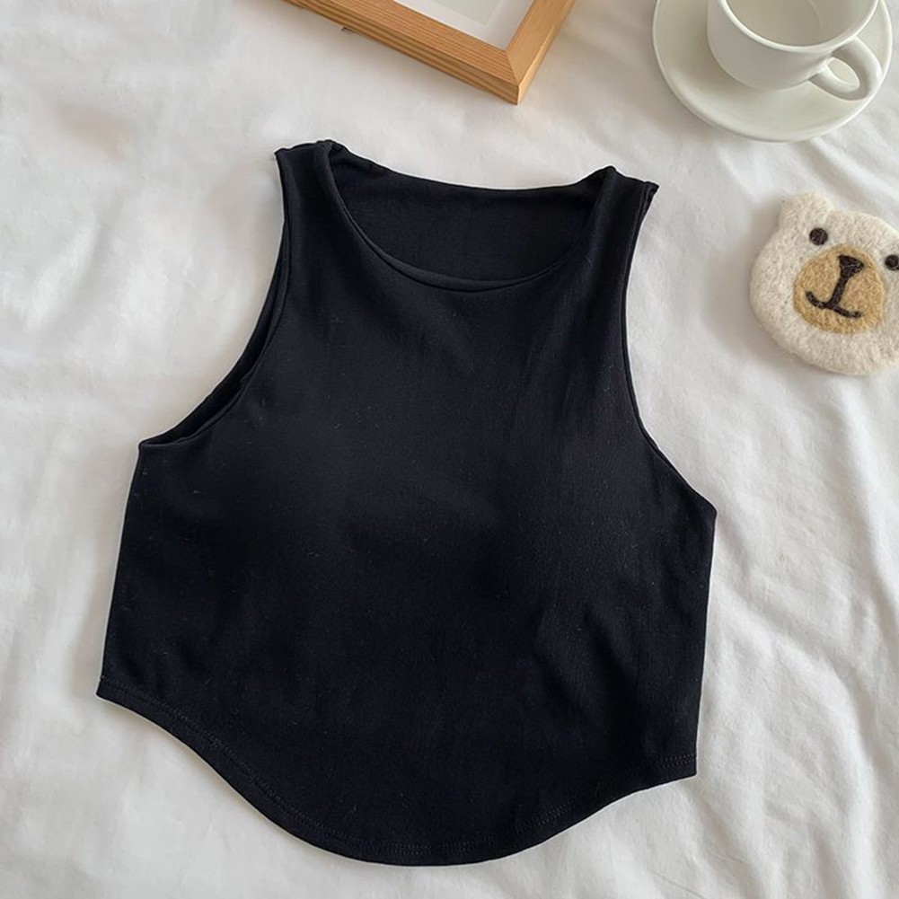 Cotton Basic Sling Top with Irregular Hem A Wardrobe Essential for Women - Picture 8 of 17