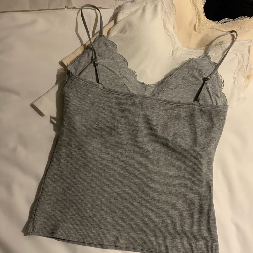 Stylisches ärmelloses Damen-Top mit Spitze Camisole V-Ausschnitt für Sommeraus - Bild 27 von 38
