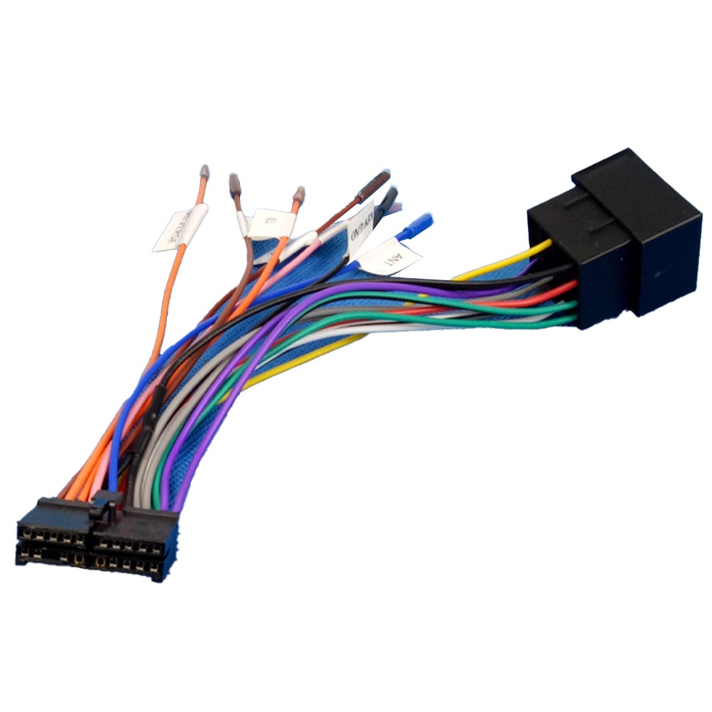 Adaptateur Câble Audio 20 Broches Vers ISO - Pour Installation Directe D'autoradio, Universel, Matériau ABS