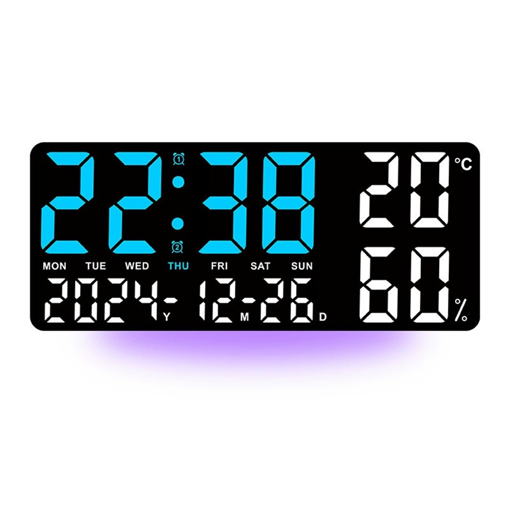 Digital Display Wall Clock with Countdown Timer Feature for Planning Ahead